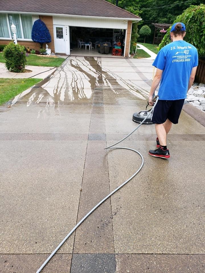 JK Schwartz offers professional power washing concrete services.